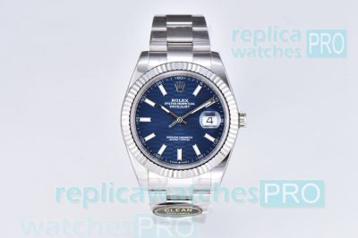 Clean Factory Cal.3235 1:1 Rolex Datejust II Watch 904L Oystersteel Blue Fluted motif Dial